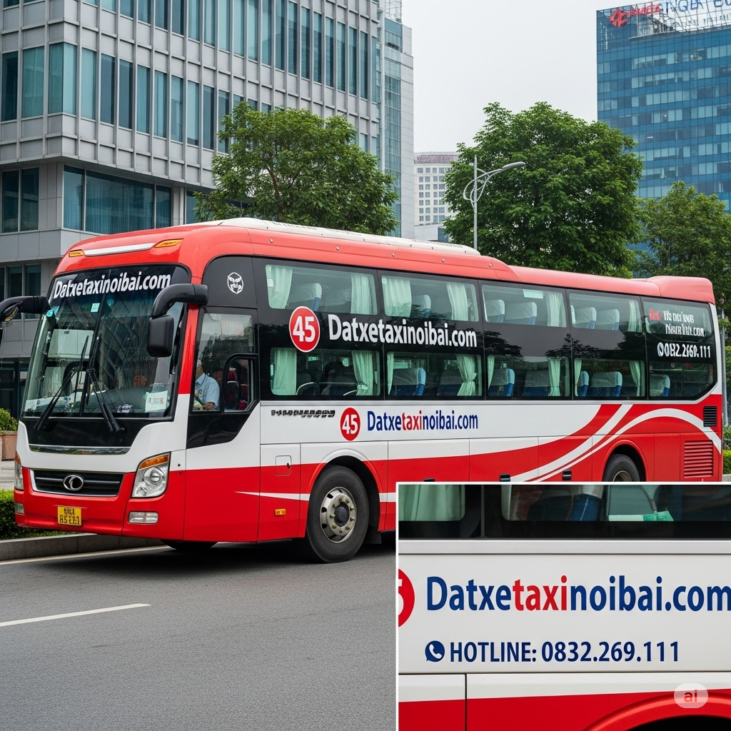 Đặt xe taxi nội bài xe 45